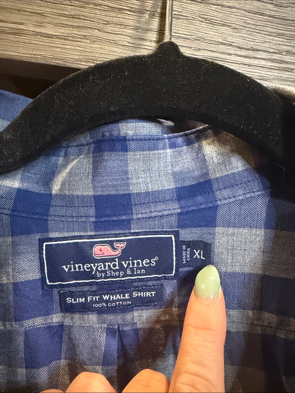 Vineyard Vines Blue and White Check Button-Down Shirt - Picture 3 of 5